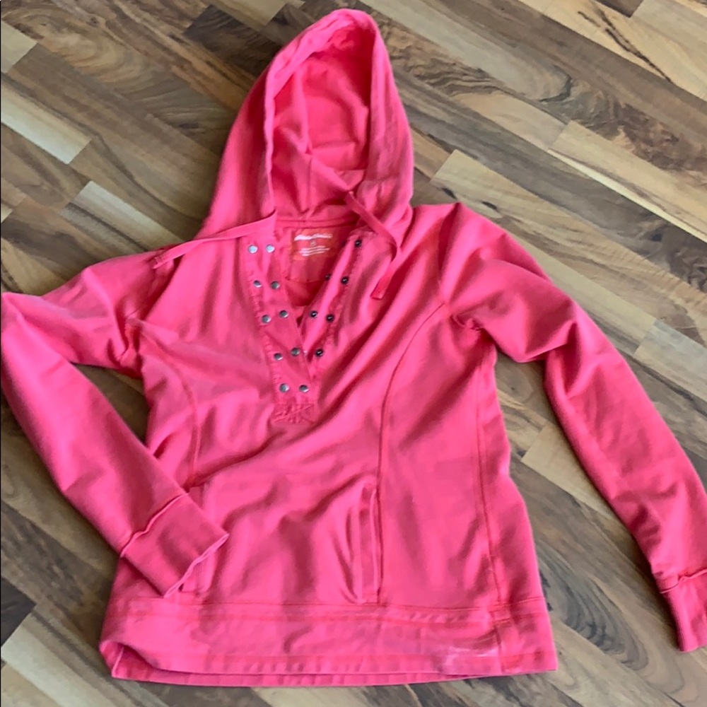 Eddie Bauer salmon/ pink hoodie